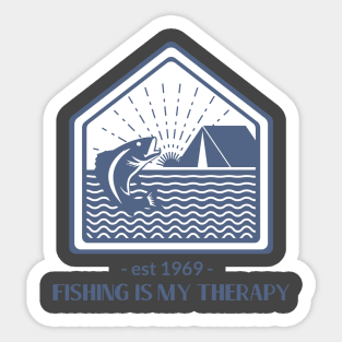 Fishing is my therapy 1 Sticker